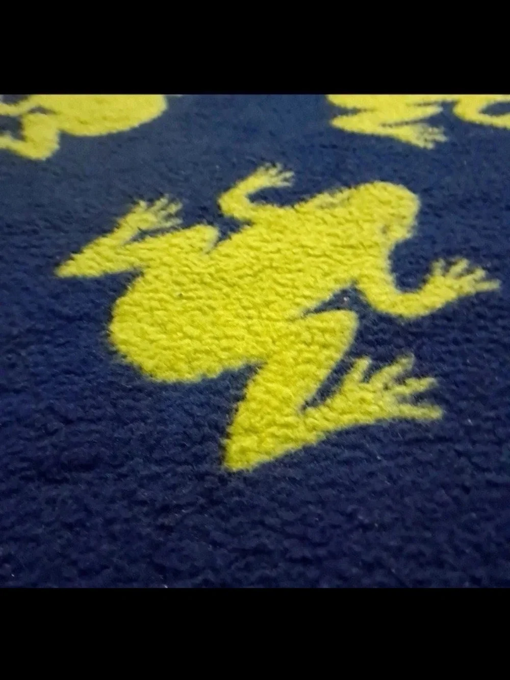 Vintage Biederlack Frogs Blanket Blue Green Throw Reversible Acrylic Germany
